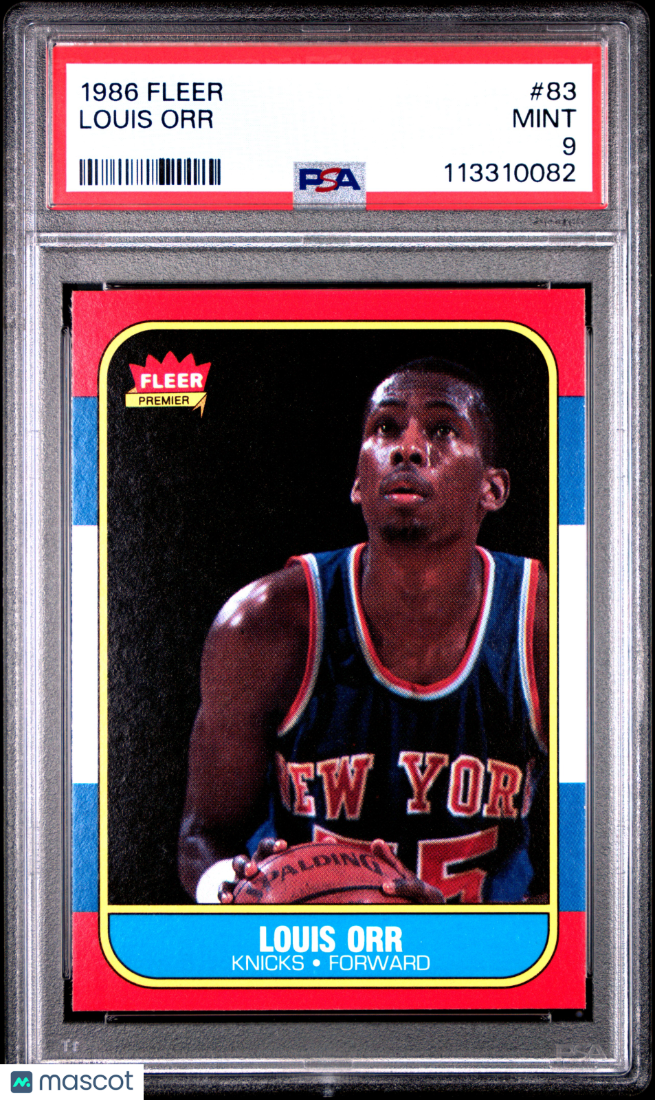 1986 Fleer Louis Orr #83 PSA 9