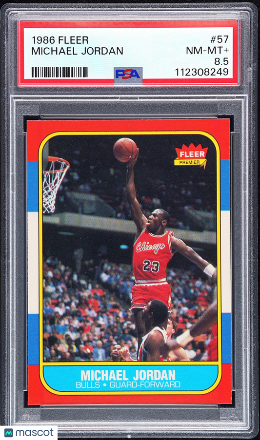 1986 Fleer Michael Jordan #57 PSA 8.5