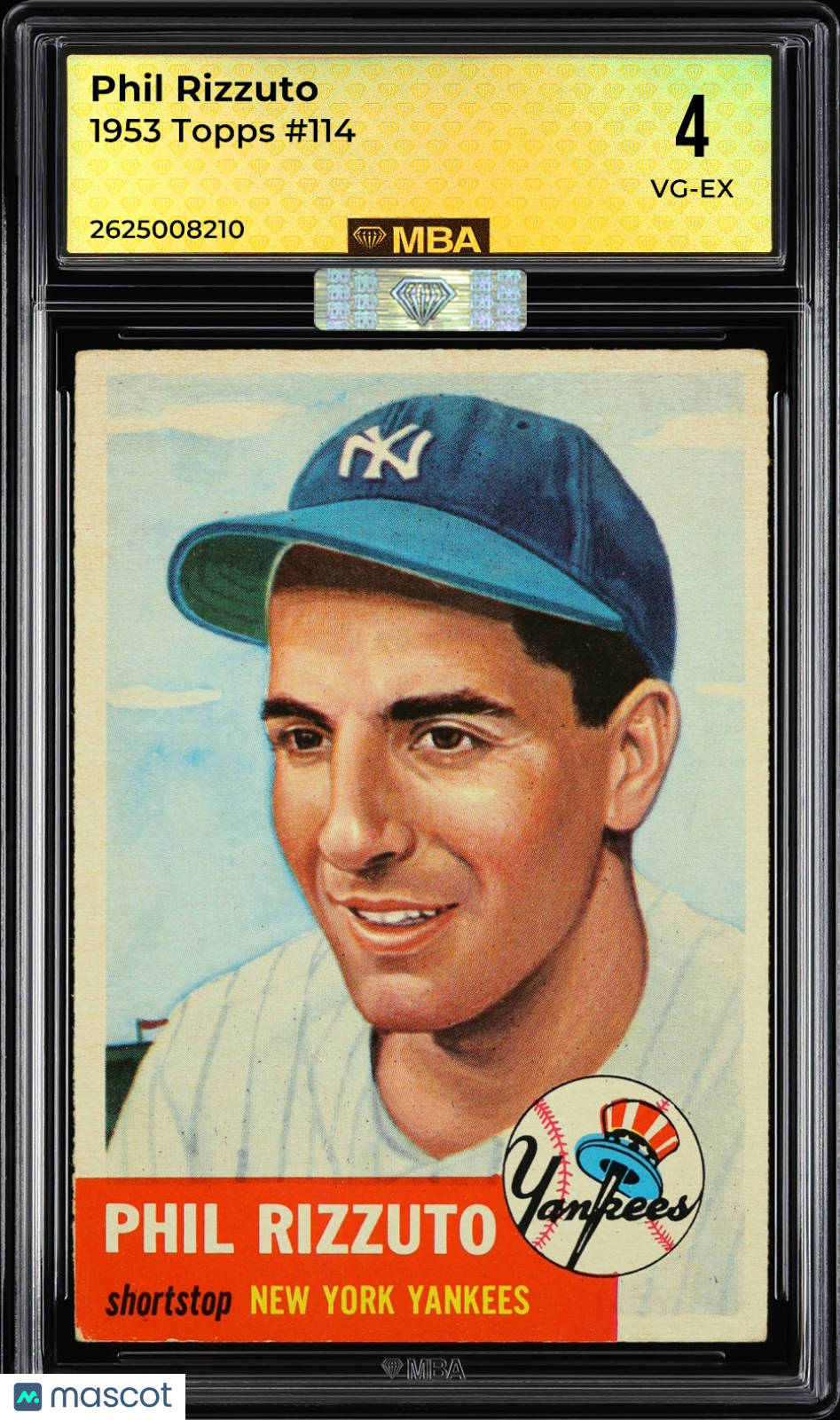 1953 Topps Phil Rizzuto #114 MBA 4 MBA Silver