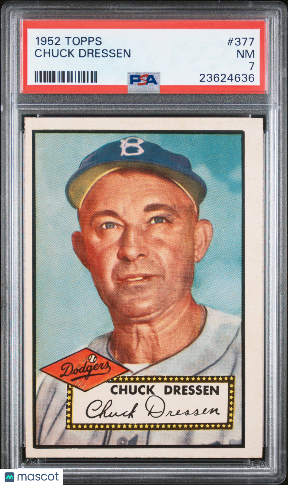 1952 Topps Chuck Dressen #377 PSA 7