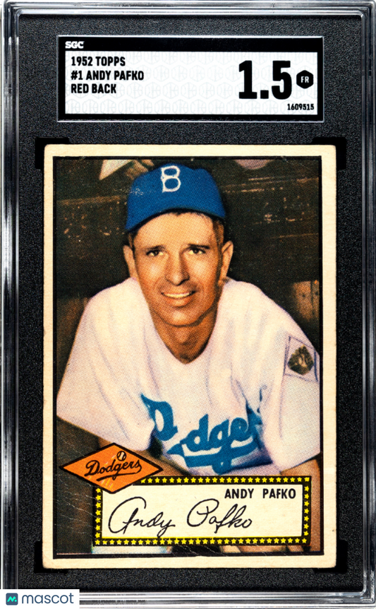 1952 Topps Andy Pafko #1 Red Back SGC 1.5