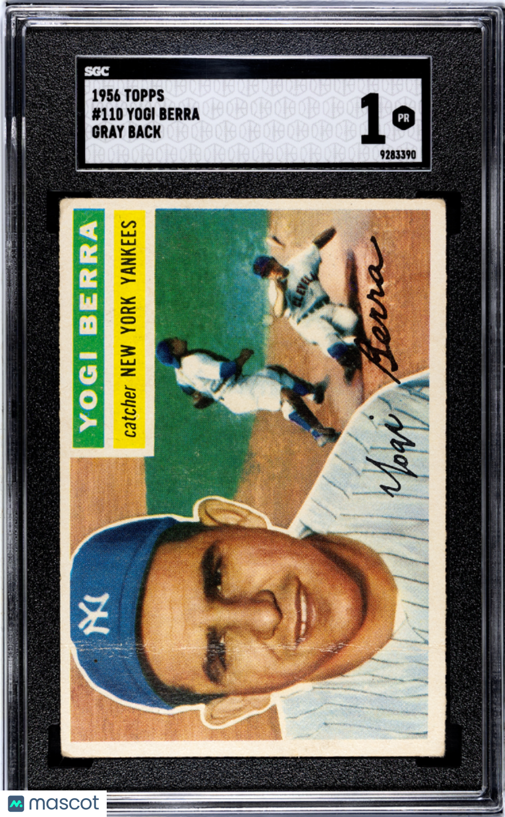1956 Topps Yogi Berra #110 Gray Back SGC 1