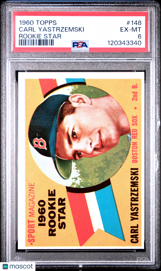 1960 Topps Carl Yastrzemski #148 Rookie Star PSA 6