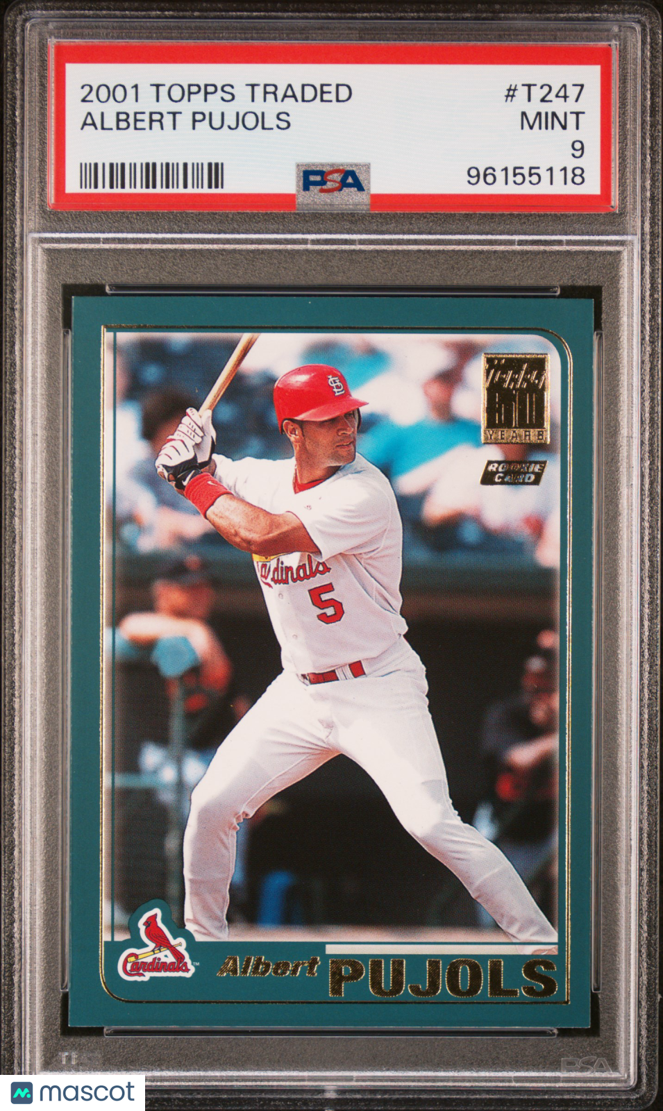 2001 Topps Traded Albert Pujols #T247 PSA 9