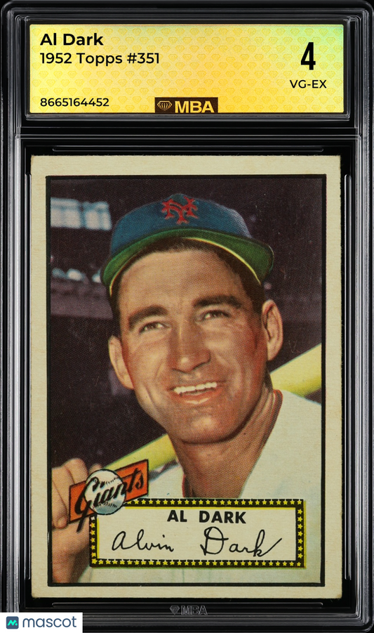 1952 Topps Al Dark #351 MBA 4