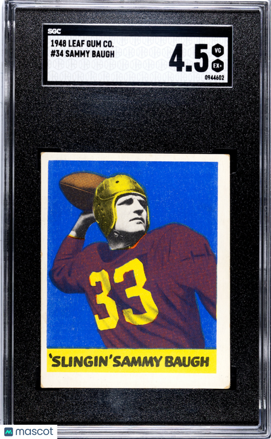1948 Leaf Gum Co. Sammy Baugh #34 SGC 4.5