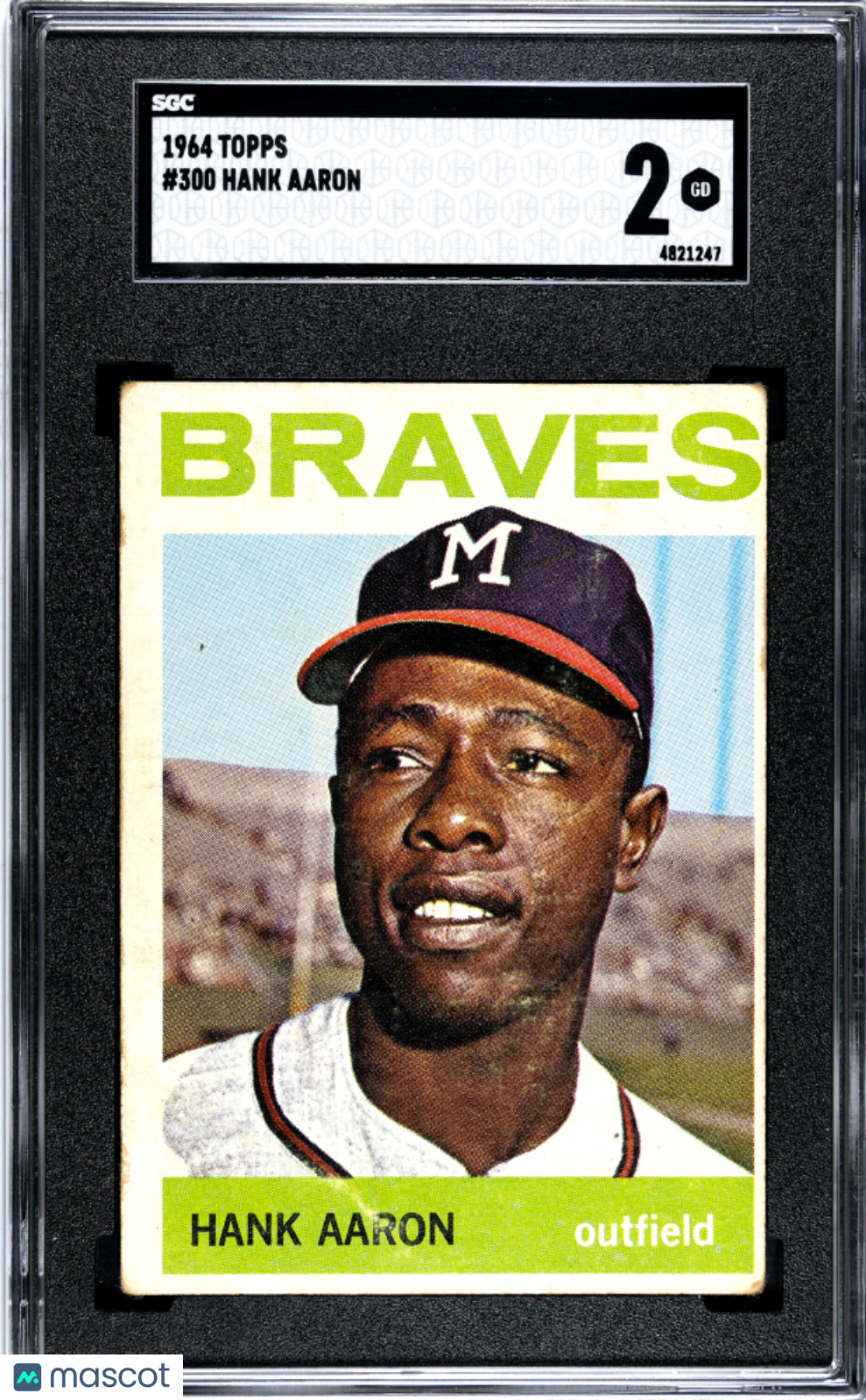 1964 Topps Hank Aaron #300 SGC 2