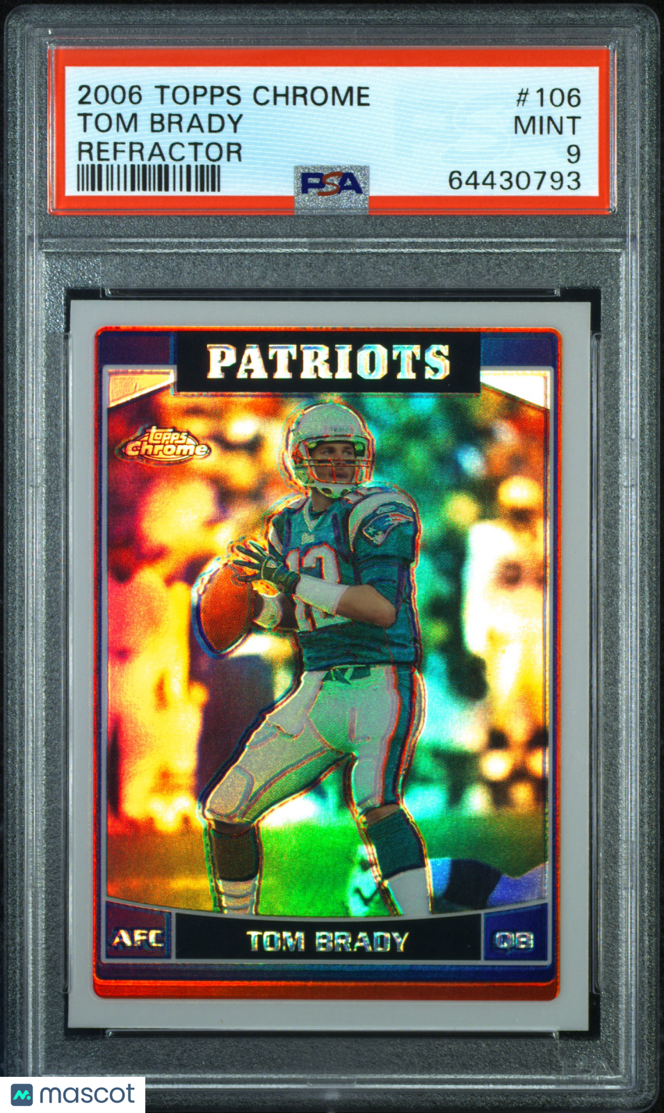 2006 Topps Chrome Tom Brady #106 Refractor PSA 9