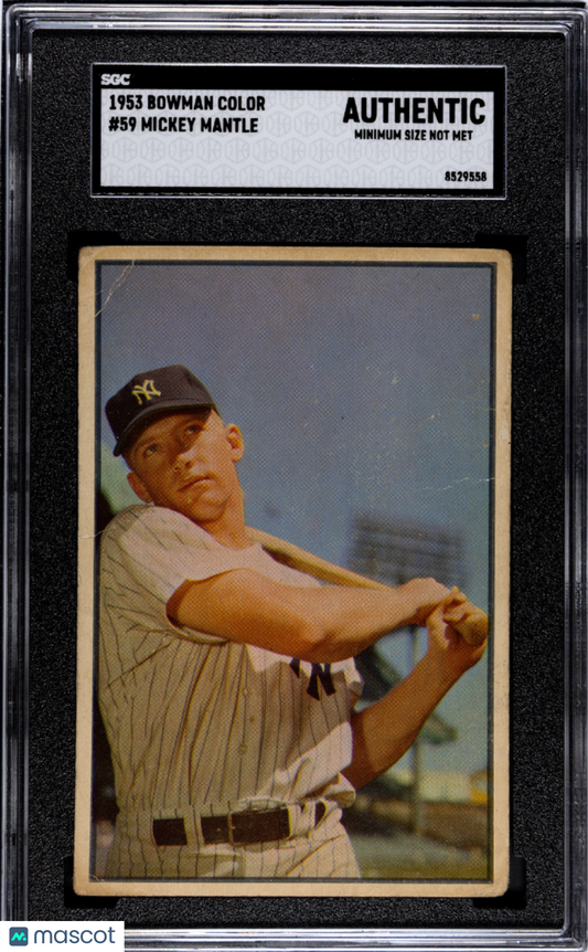 1953 Bowman Color Mickey Mantle #59 SGC A