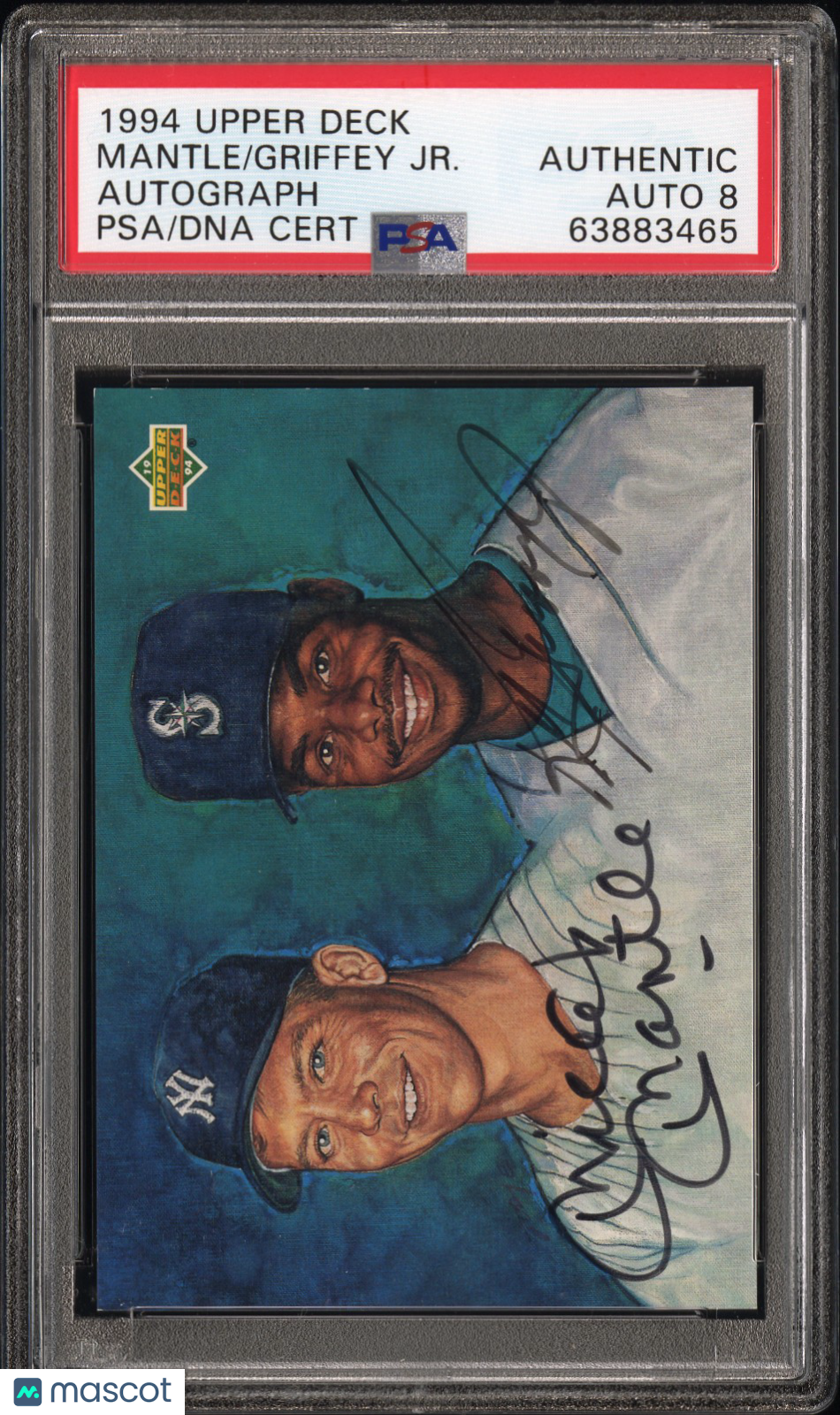 1994 Upper Deck Griffey JR. Mantle Autograph PSA A Auto 8