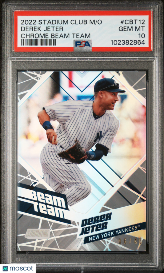 2022 Topps Stadium Club Members Only Derek Jeter Chrome Beam Team PSA 10 /40