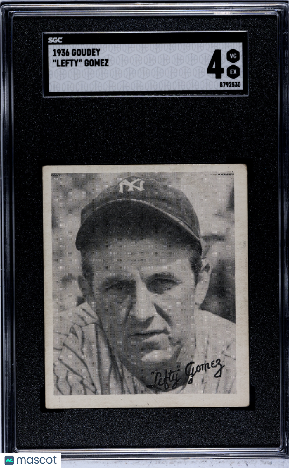 1936 Goudey (R314) Lefty Gomez SGC 4