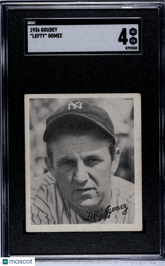 1936 Goudey (R314) Lefty Gomez SGC 4