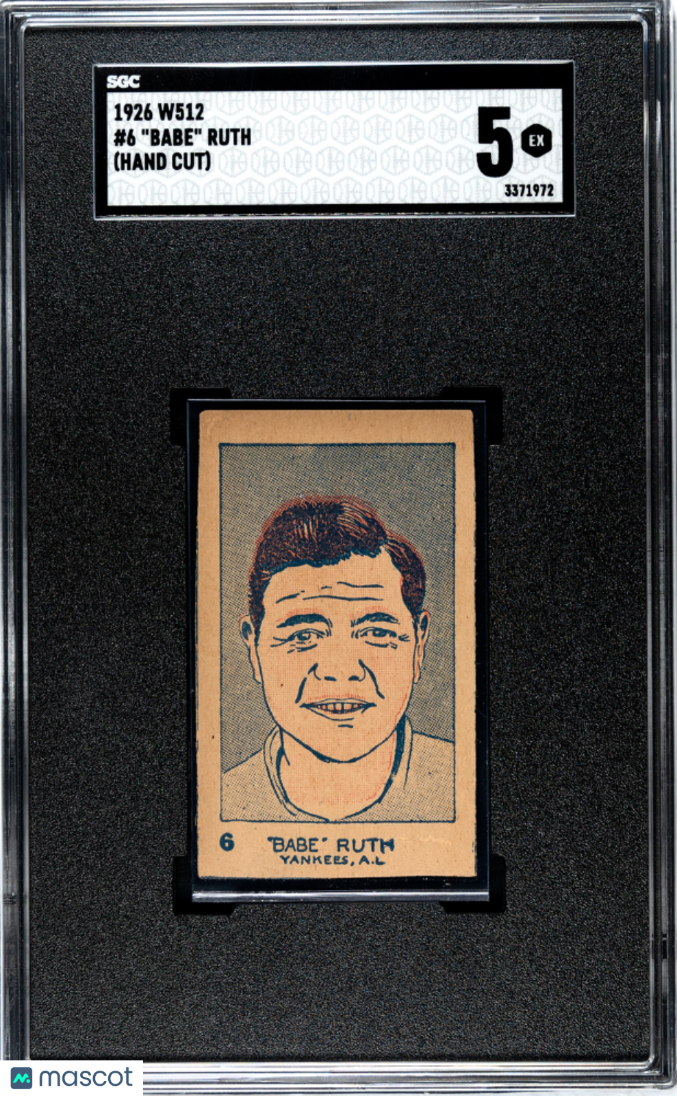 1926 W512 Babe Ruth #6 SGC 5