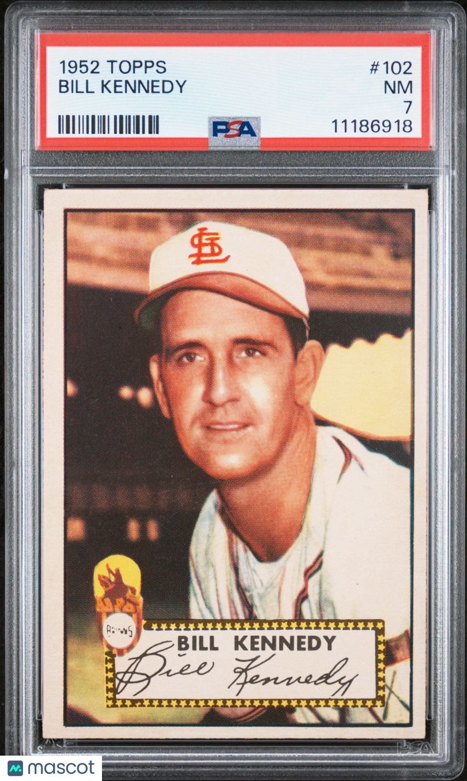1952 Topps Bill Kennedy #102 PSA 7