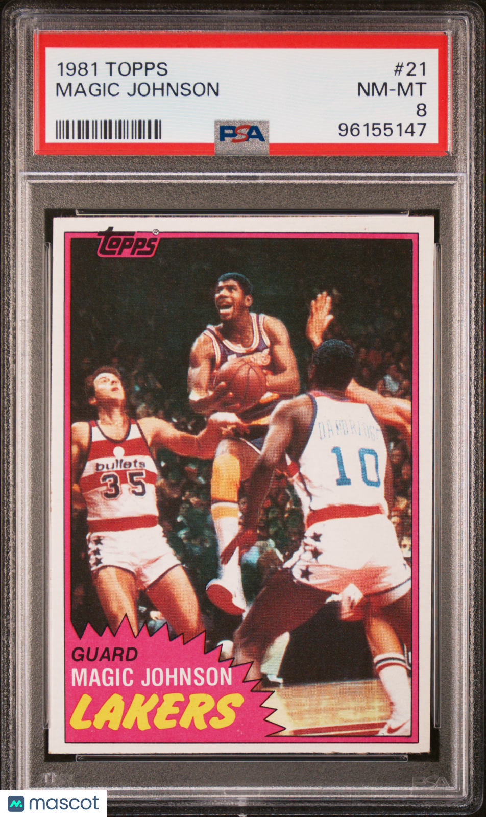 1981 Topps Magic Johnson #21 PSA 8