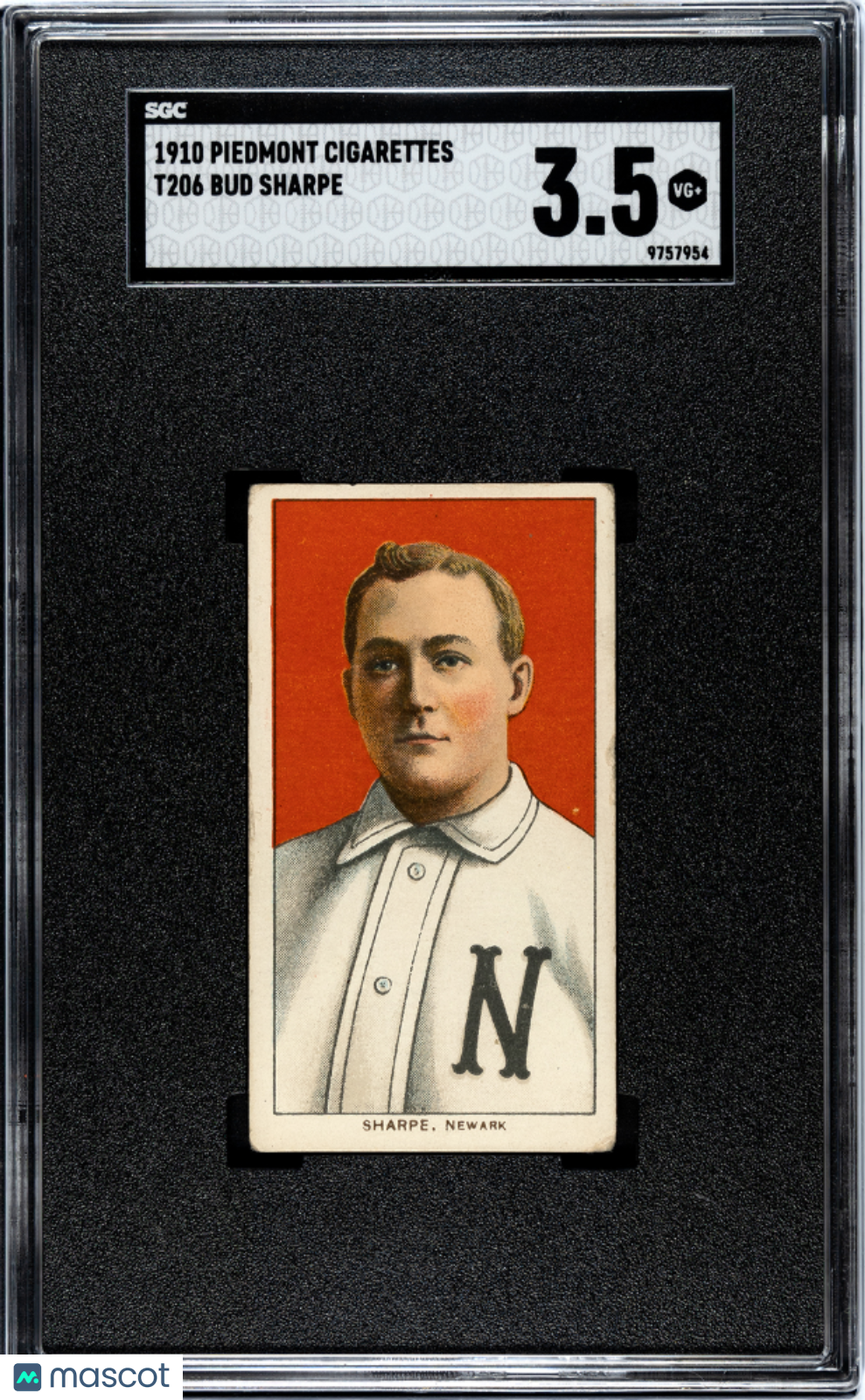 1910 Piedmont Cigarettes (T206) Bud Sharpe SGC 3.5