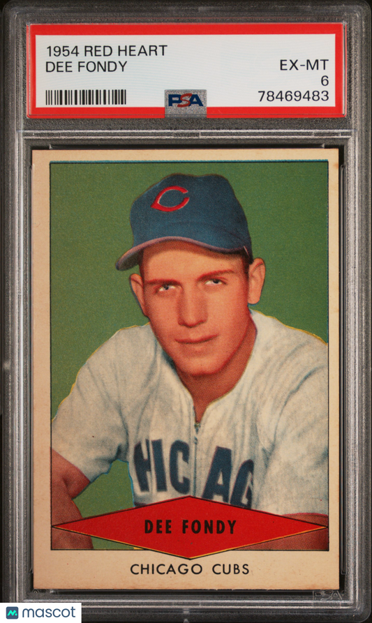 1954 Red Heart Dee Fondy PSA 6