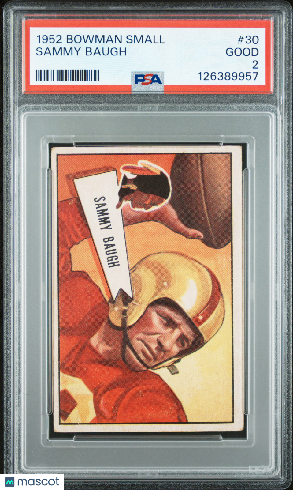 1952 Bowman Small Sammy Baugh #30 PSA 2