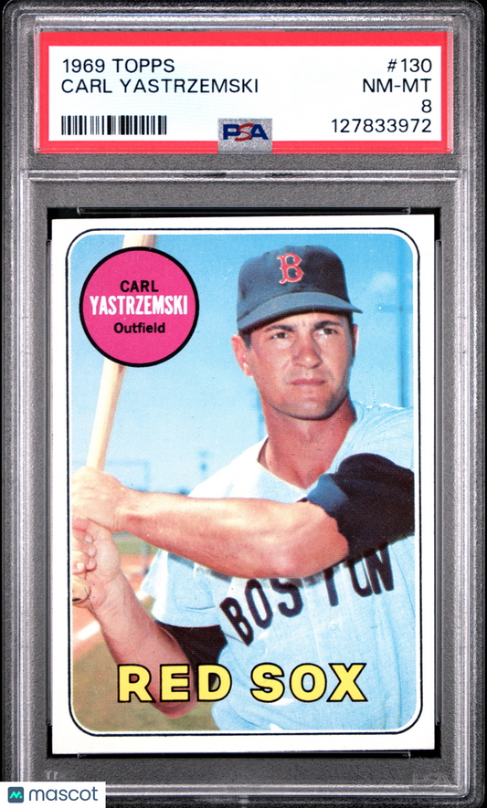 1969 Topps Carl Yastrzemski #130 PSA 8