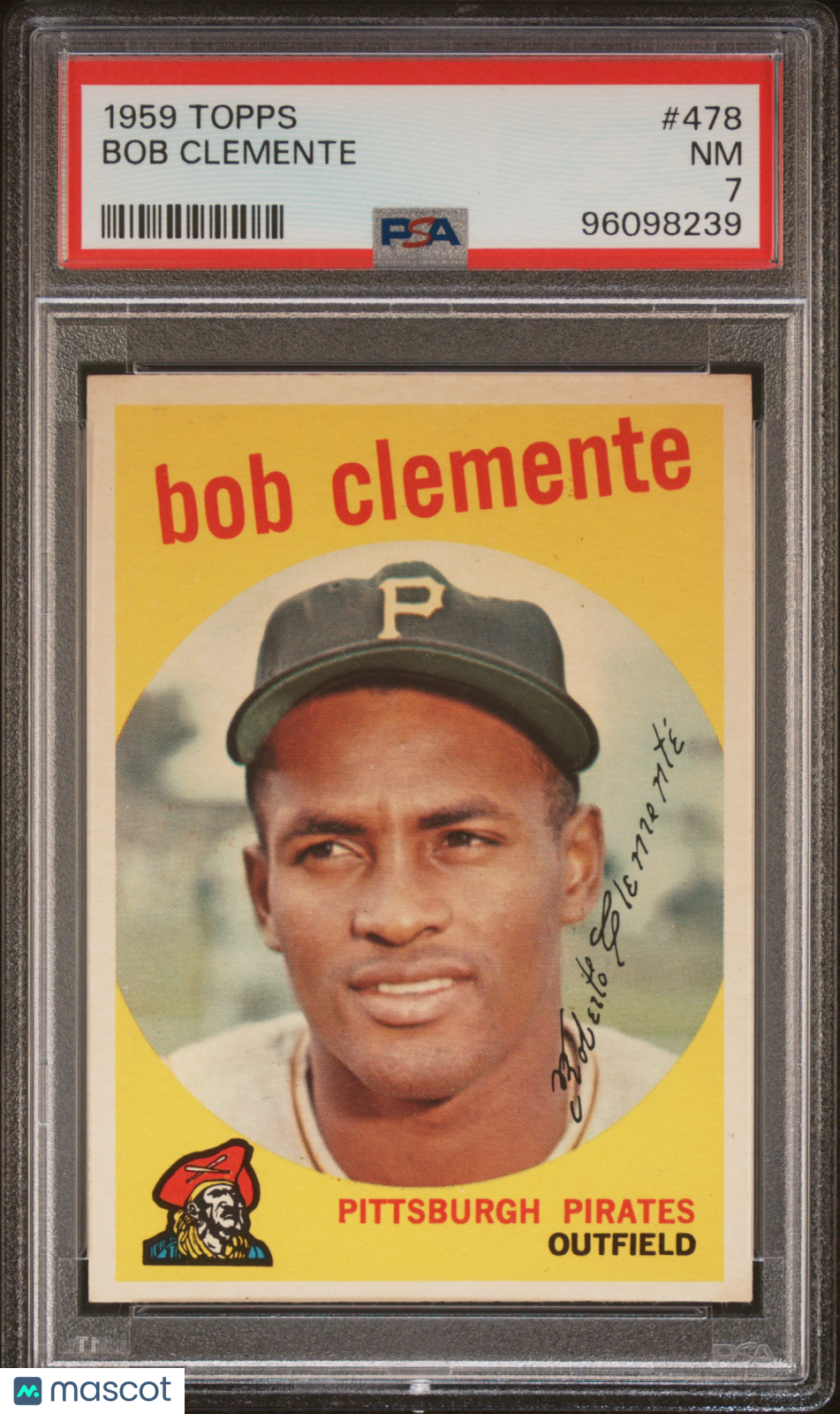 1959 Topps Bob Clemente #478 PSA 7