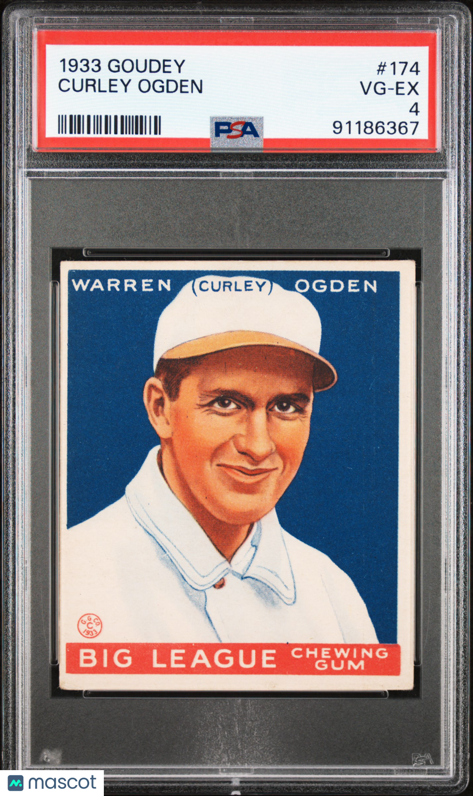 1933 Goudey Curley Ogden #174 PSA 4