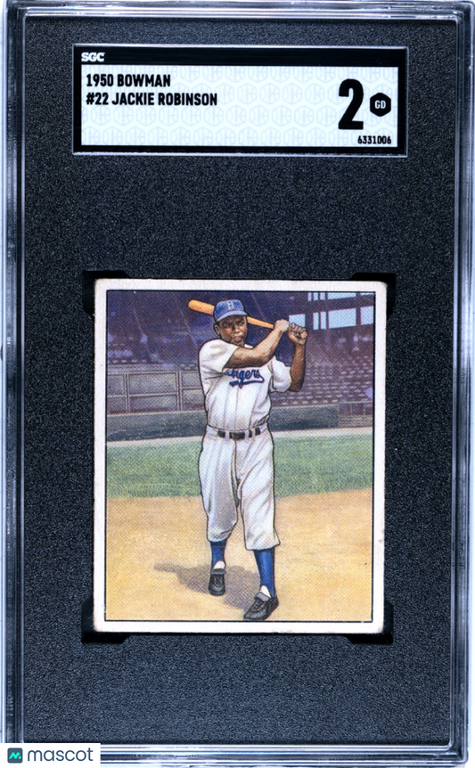 1950 Bowman Jackie Robinson #22 SGC 2