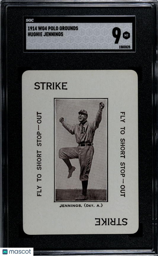 1914 Wg4 Polo Grounds Hughie Jennings SGC 9