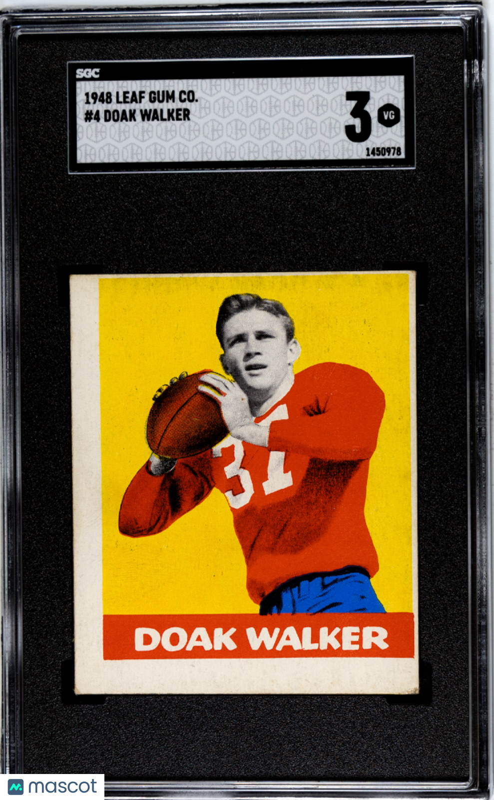 1948 Leaf Gum Co. Doak Walker #4 SGC 3