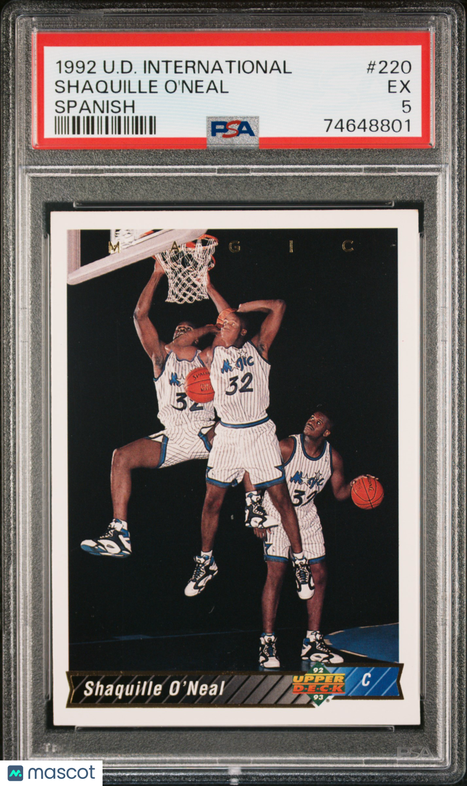 1992 Upper Deck International Shaquille O'Neal #220 Spanish PSA 5