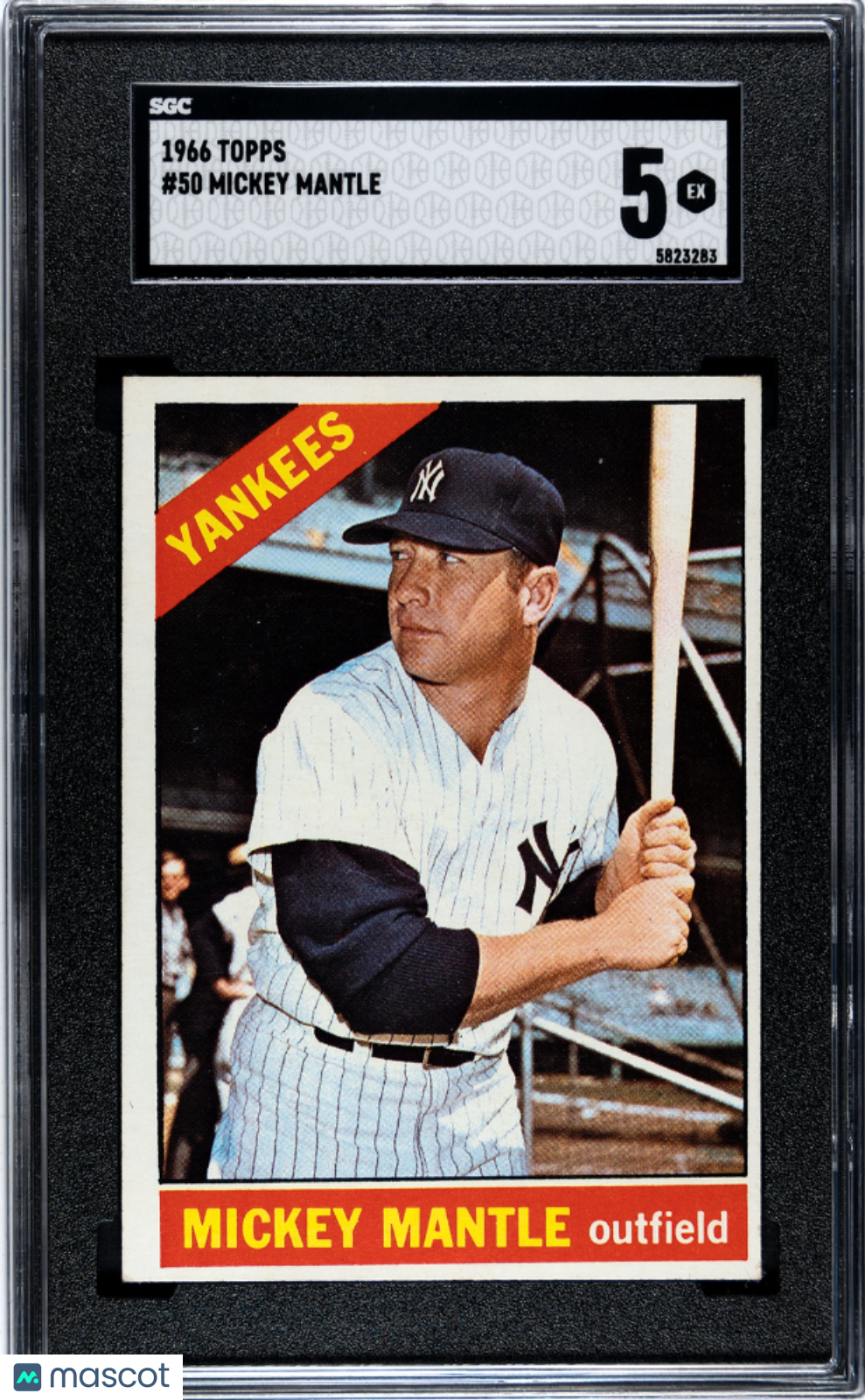 1966 Topps Mickey Mantle #50 SGC 5