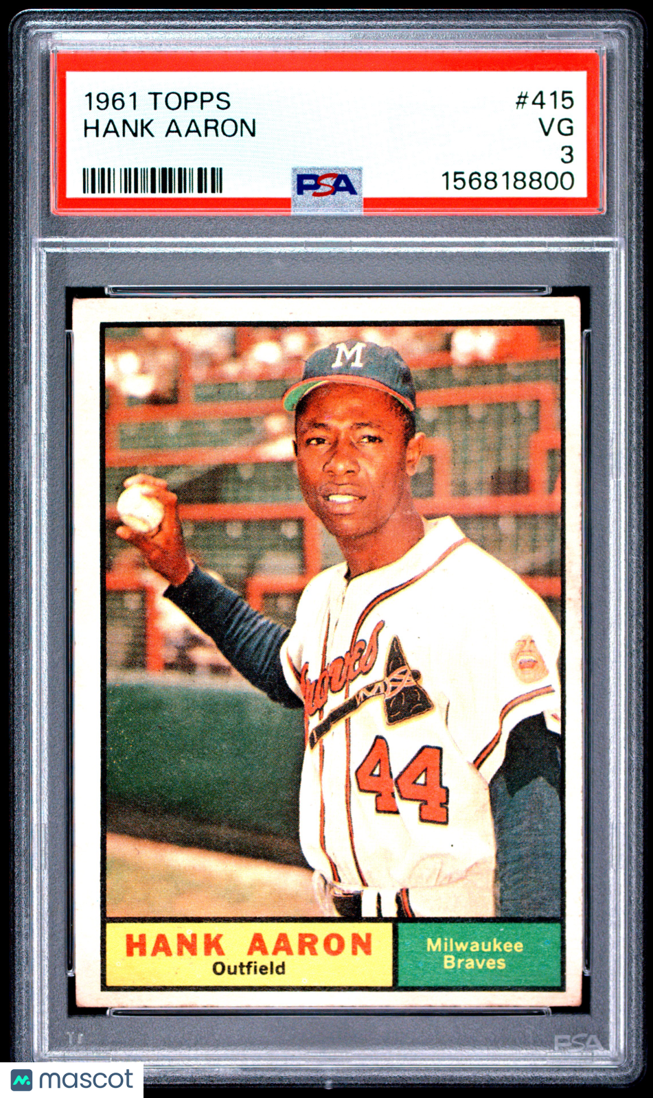 1961 Topps Hank Aaron #415 PSA 3