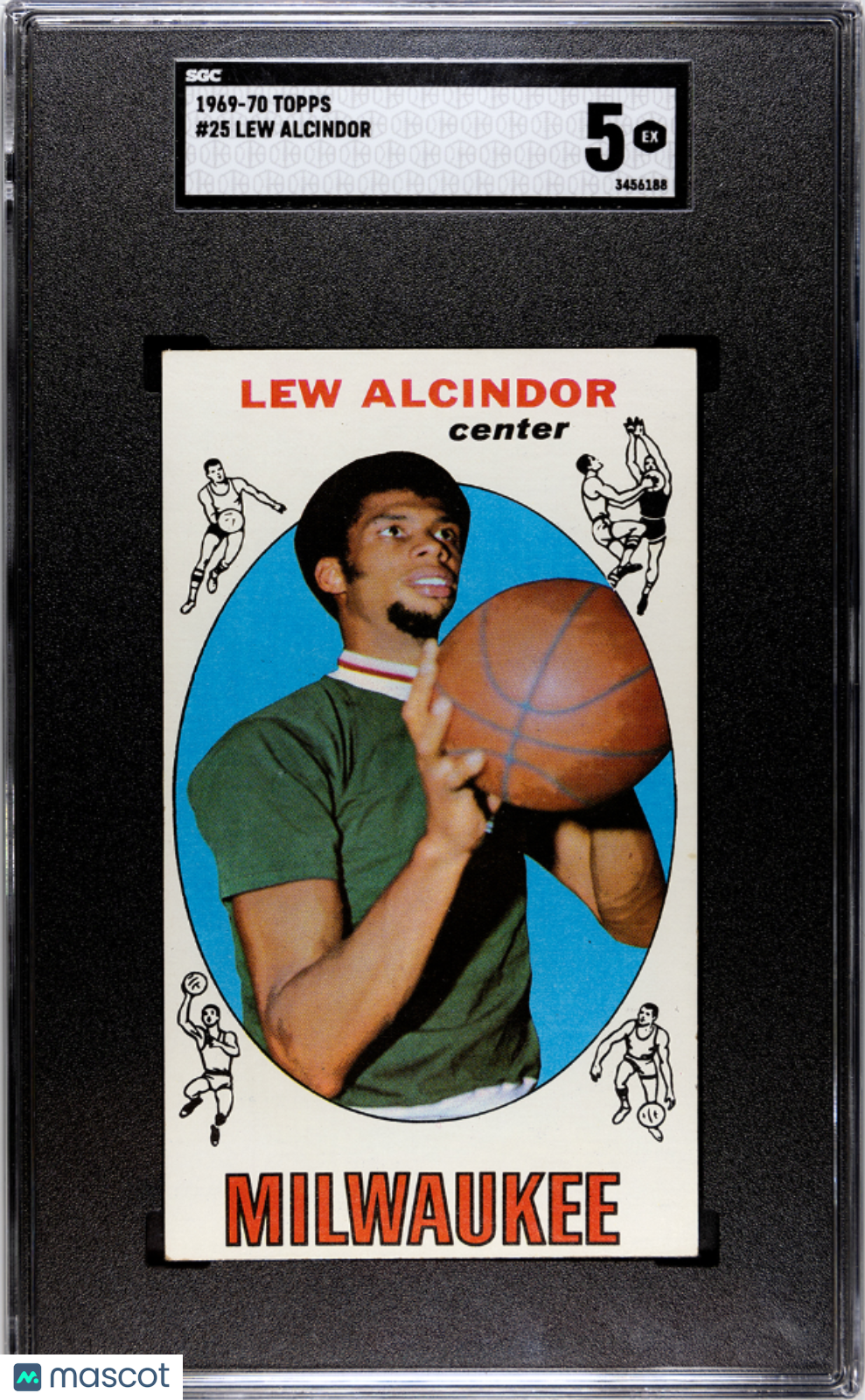 1969 Topps Lew Alcindor #25 SGC 5