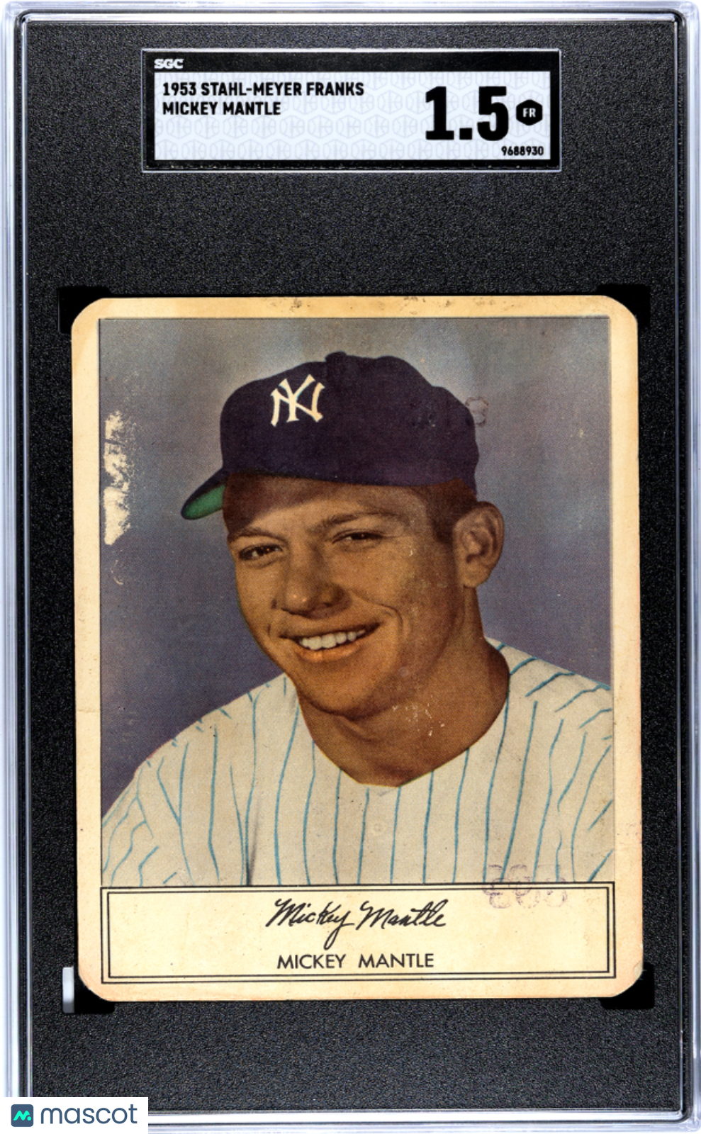 1953 Stahl-Meyer Franks Mickey Mantle SGC 1.5