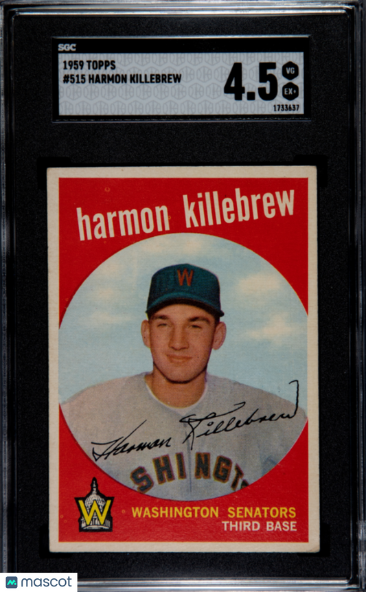 1959 Topps Harmon Killebrew #515 SGC 4.5