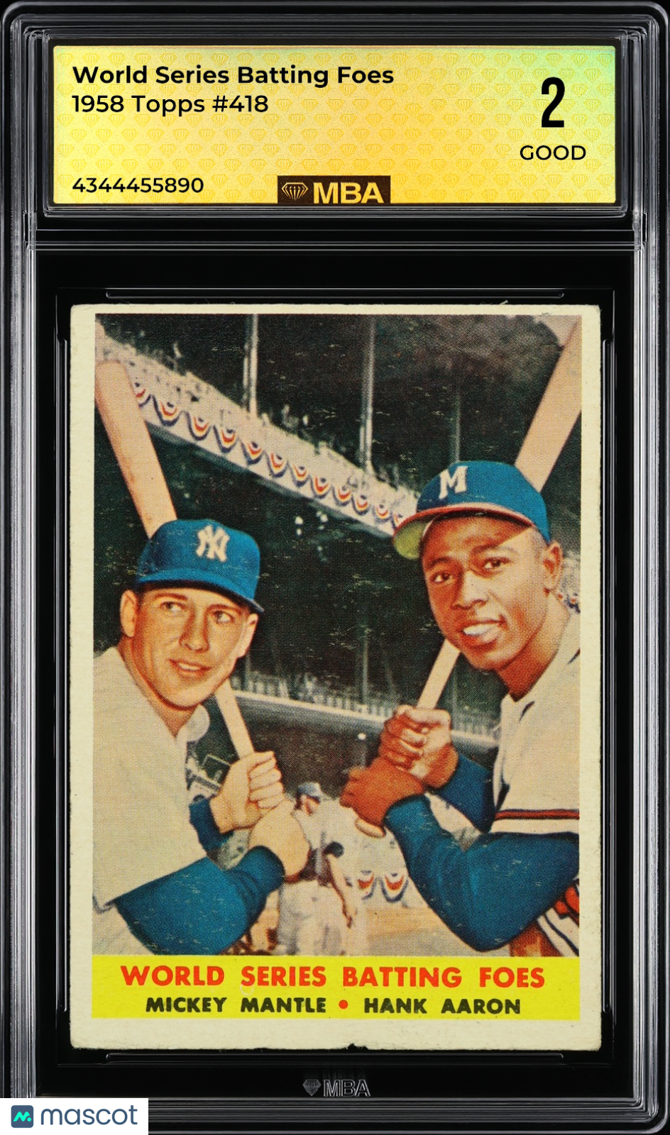 1958 Topps World Series Batting Foes #418 MBA 2