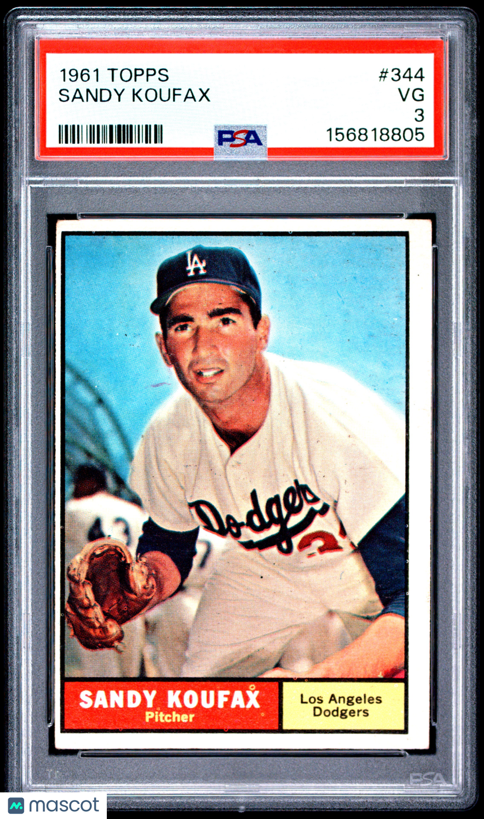 1961 Topps Sandy Koufax #344 PSA 3