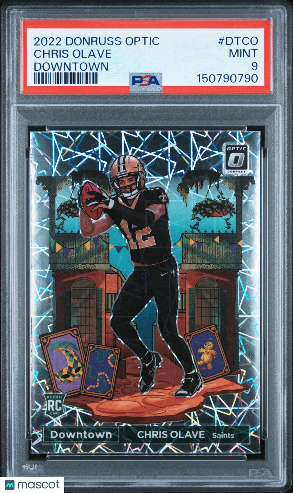 2022 Panini Donruss Optic Downtown Chris Olave #DTCO PSA 9