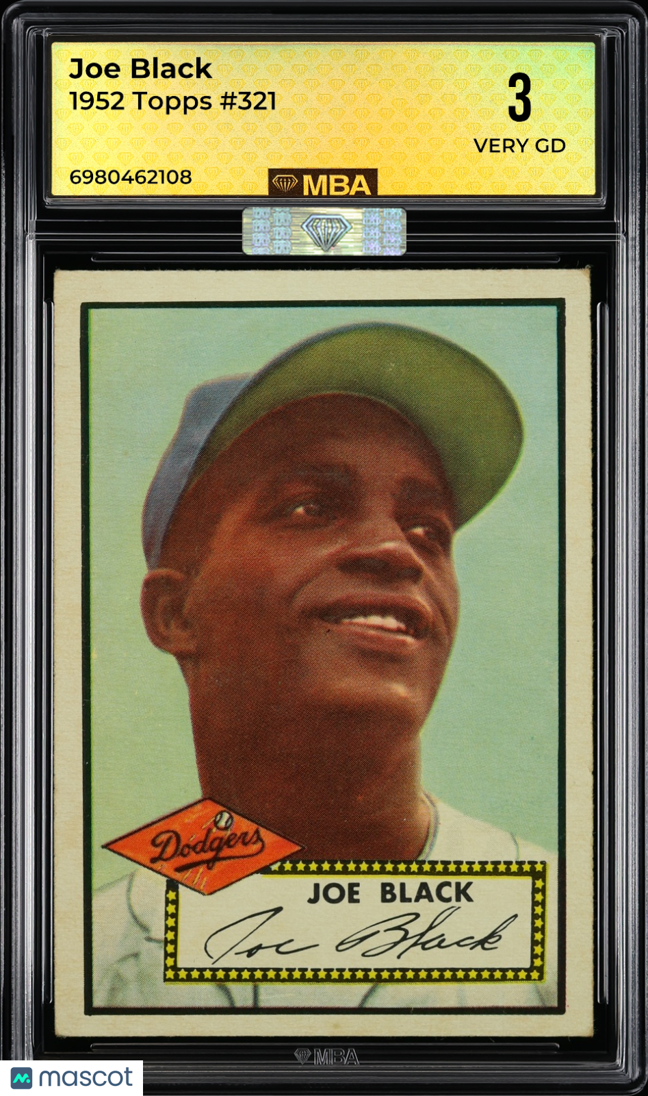 1952 Topps Joe Black #321 MBA 3