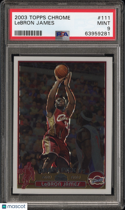 2003 Topps Chrome LeBron James #111 PSA 9