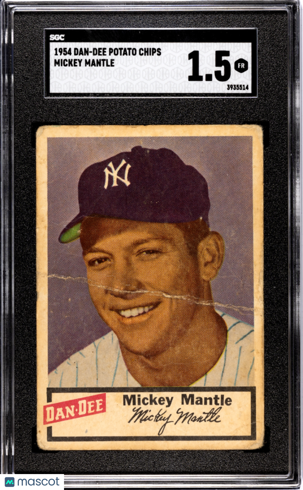 1954 Dan-Dee Potato Chips Mickey Mantle SGC 1.5