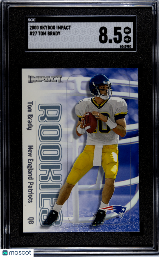 2000 Skybox Impact Tom Brady #27 SGC 8.5