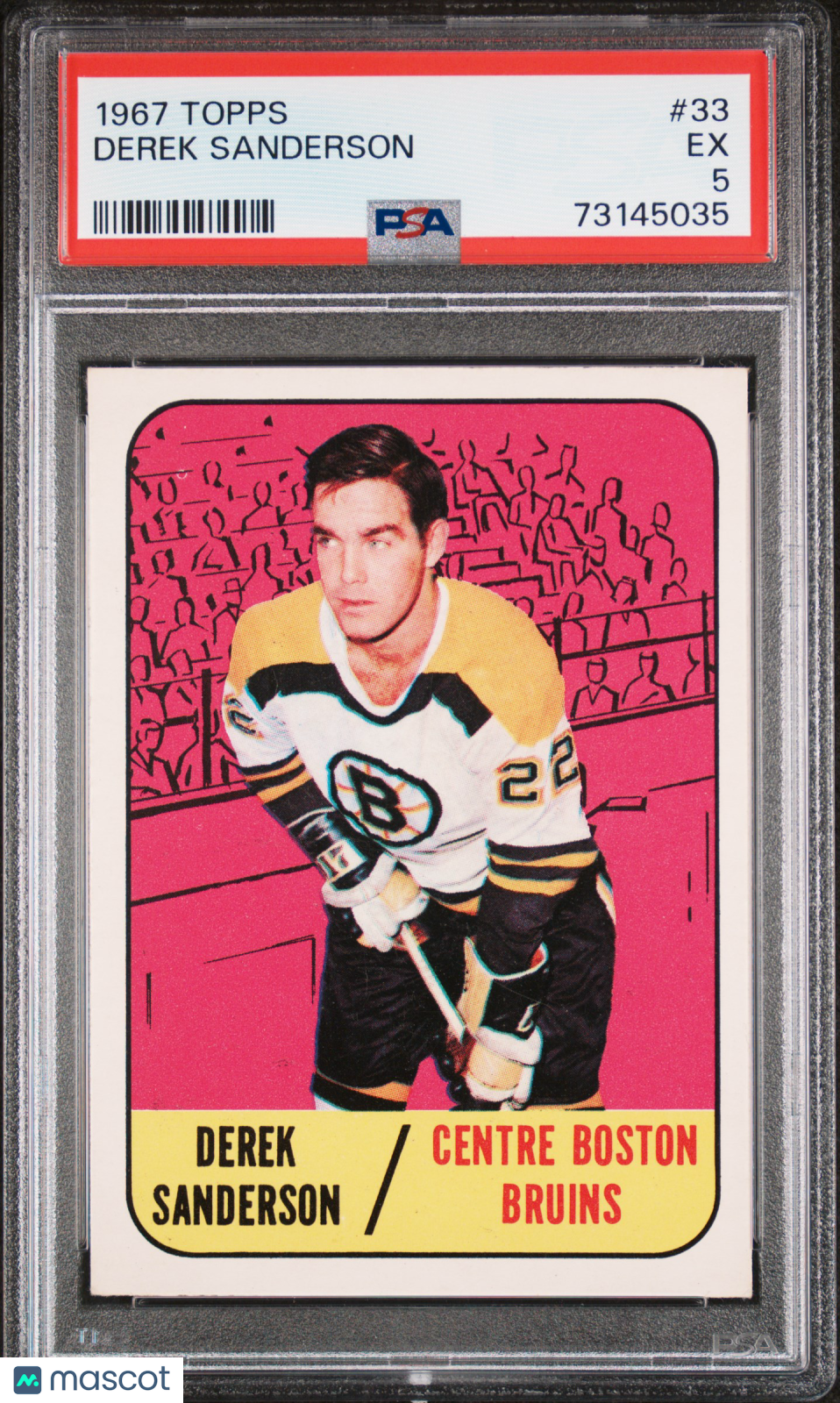 1967 Topps Derek Sanderson #33 PSA 5