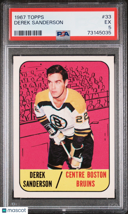 1967 Topps Derek Sanderson #33 PSA 5