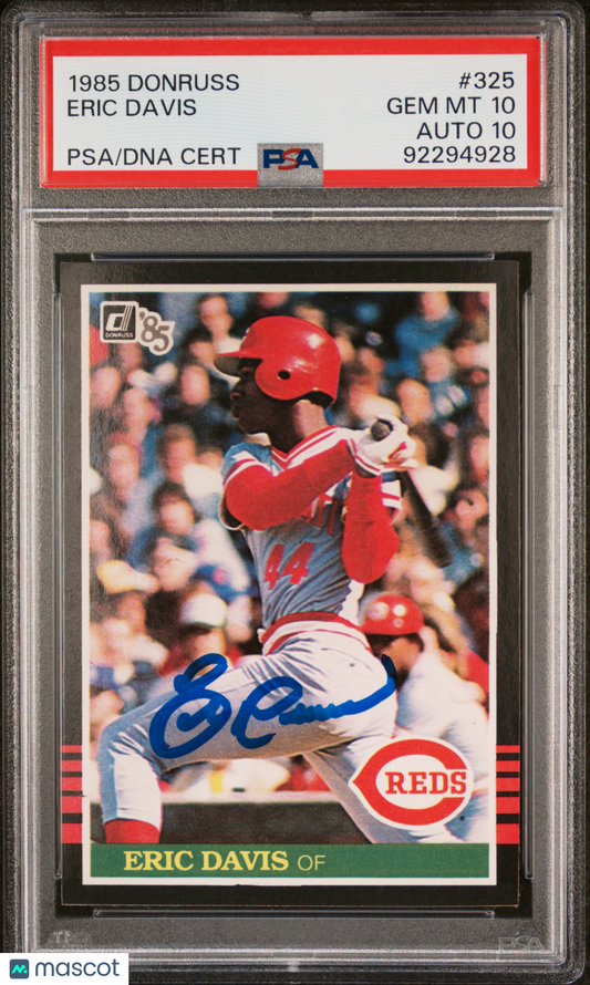 1985 Donruss Eric Davis #325 PSA 10 Auto 10