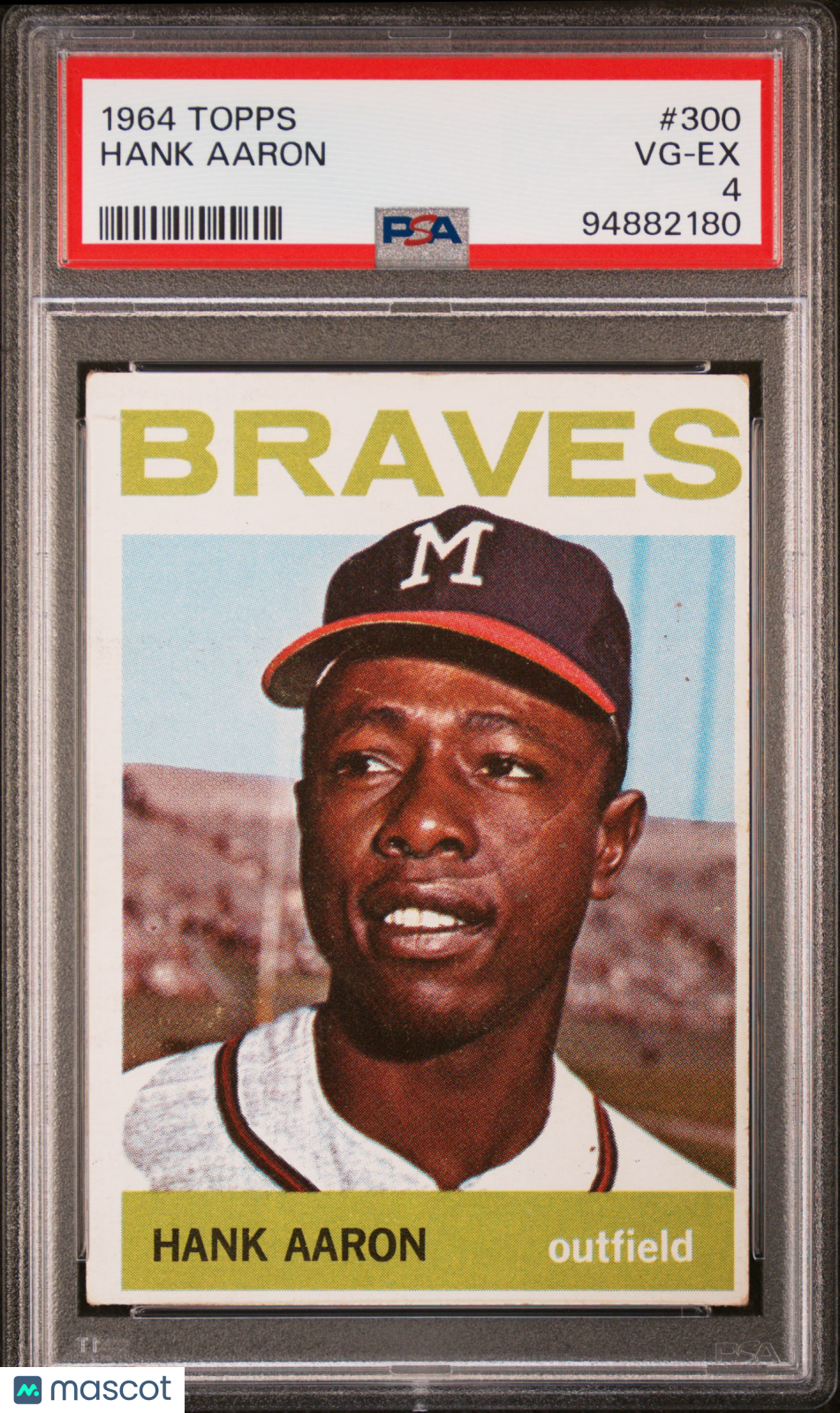 1964 Topps Hank Aaron #300 PSA 4