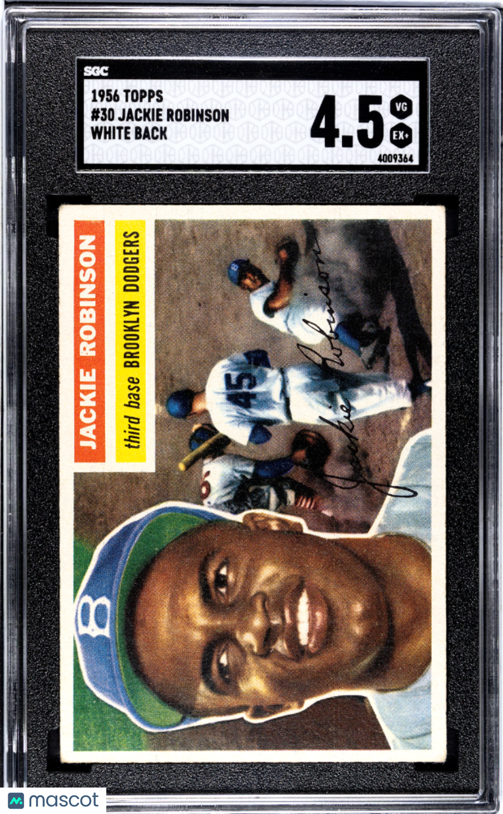 1956 Topps Jackie Robinson #30 White Back SGC 4.5