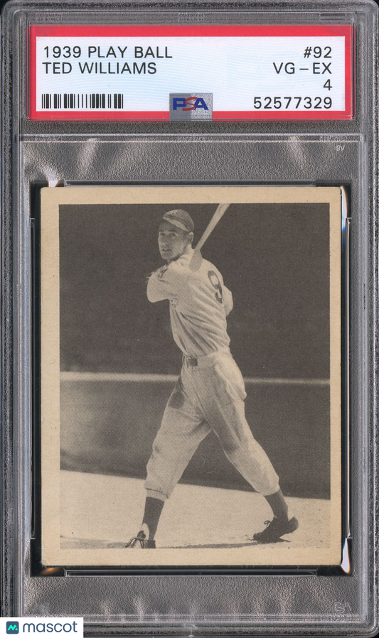 1939 Play Ball Ted Williams #92 PSA 4