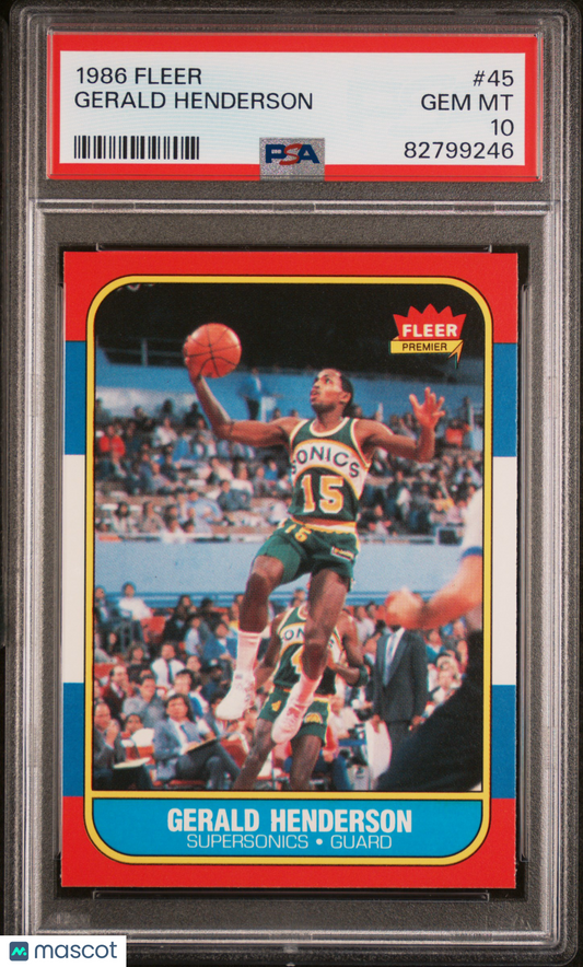 1986 Fleer Gerald Henderson #45 PSA 10