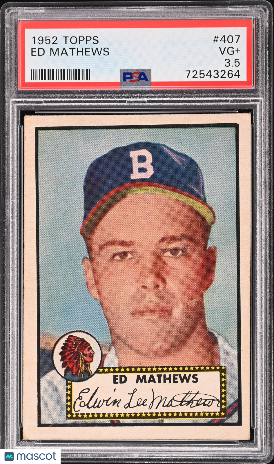 1952 Topps Ed Mathews #407 PSA 3.5
